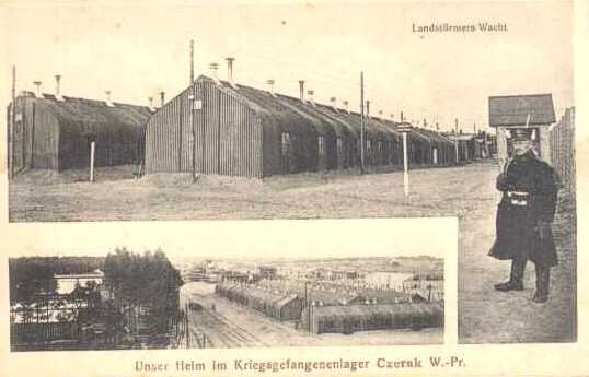 Widok ogólny obozu jenieckiego w Czersku